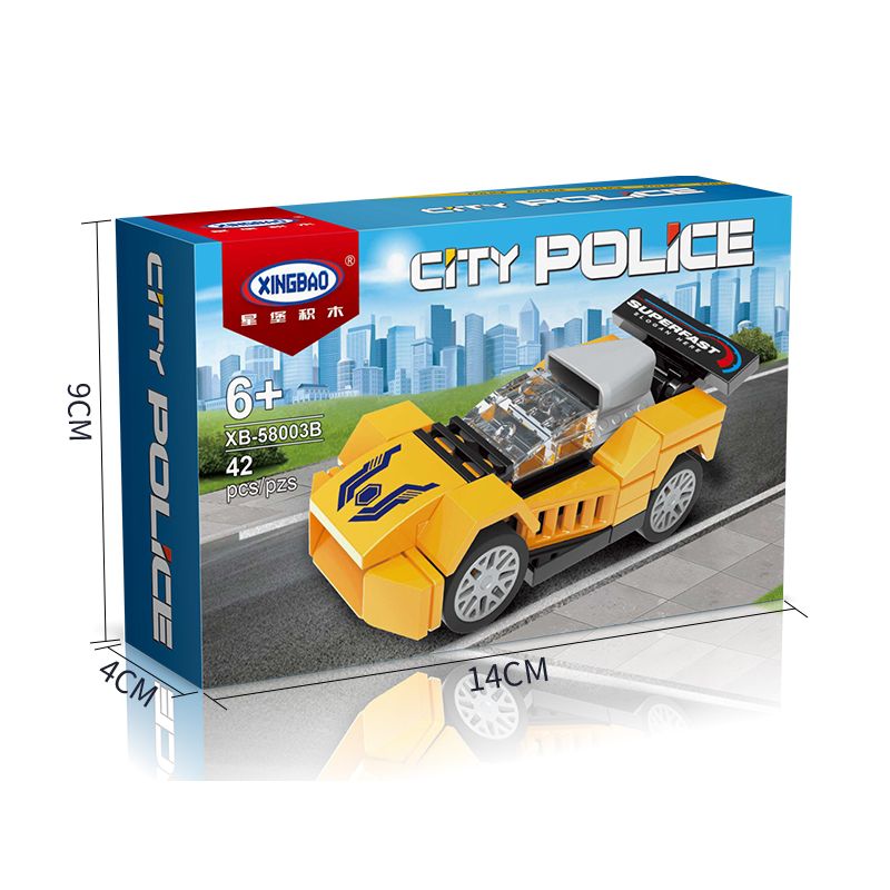 XINGBAO XB-58003 58003 XB58003 non  XE CẢNH SÁT THÀNH PHỐ bộ đồ chơi xếp lắp ráp ghép mô hình City CITY POLICE