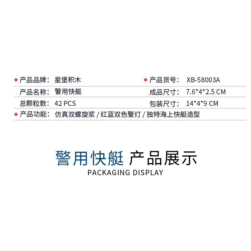 XINGBAO XB-58003 58003 XB58003 non  XE CẢNH SÁT THÀNH PHỐ bộ đồ chơi xếp lắp ráp ghép mô hình City CITY POLICE