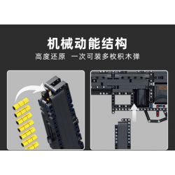 PanlosBrick 670014 Panlos Brick 670014 non  SÚNG TIỂU LIÊN FLYING TIGERS MP5 bộ đồ chơi xếp lắp ráp ghép mô hình Gun MP5A5 SUBMACHINE GUN 1013 khối