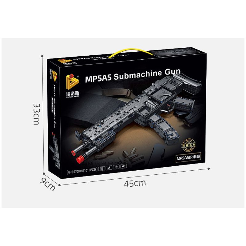 PanlosBrick 670014 Panlos Brick 670014 non  SÚNG TIỂU LIÊN FLYING TIGERS MP5 bộ đồ chơi xếp lắp ráp ghép mô hình Gun MP5A5 SUBMACHINE GUN 1013 khối