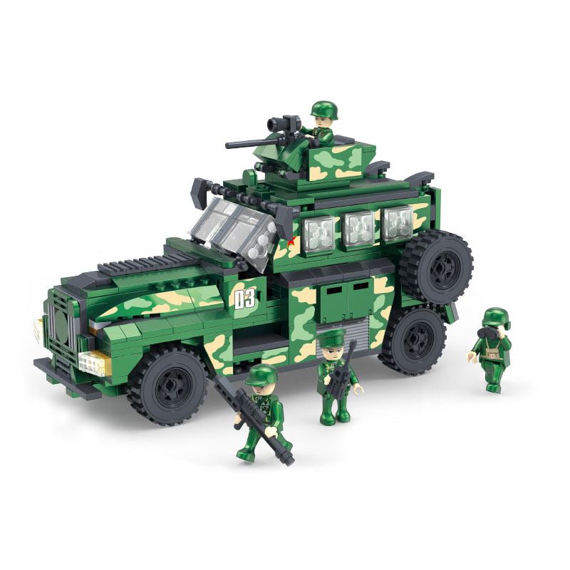 COGO 17013 non Lego XE CHỐNG MÌN bộ đồ chơi xếp lắp ráp ghép mô hình Military Army Quân Sự Bộ Đội 554 khối