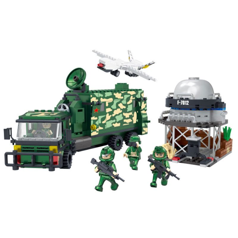 COGO 17012 non Lego CĂN CỨ CHIẾN LƯỢC RA-ĐA KIỂM SOÁT HỎA LỰC bộ đồ chơi xếp lắp ráp ghép mô hình Military Army Quân Sự Bộ Đội 553 khối