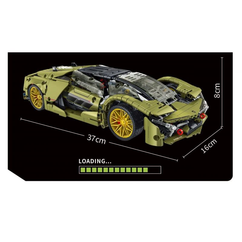 PanlosBrick 673005 Panlos Brick 673005 non  ĐUA CƠ KHÍ tỷ lệ 1:14 bộ đồ chơi xếp lắp ráp ghép mô hình  LAMBORGHINI TERZO MILLENNIO Kỹ Thuật Công Nghệ Cao Mô Hình Phương Tiện 1406 khối