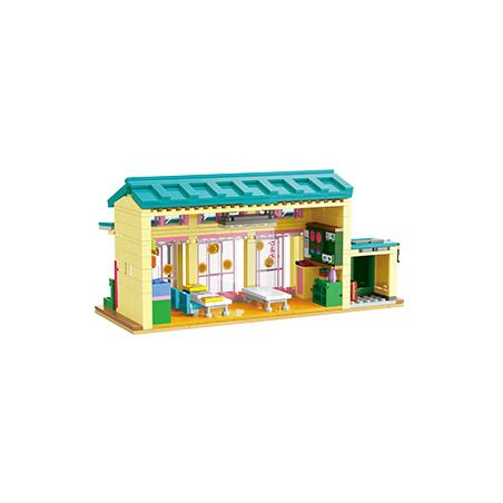 KEEPPLEY K20611 20611 non  TRƯỜNG MẦM NON FUTABA bộ đồ chơi xếp lắp ráp ghép mô hình Crayon Shin-Chan Cậu Bé Bút Chì