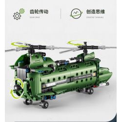 IM.MASTER 6809 non  MÁY BAY TRỰC THĂNG VẬN TẢI bộ đồ chơi xếp lắp ráp ghép mô hình  MF09 CHINOOK HELICOPTER Kỹ Thuật Công Nghệ Cao Mô Hình Phương Tiện 432 khối