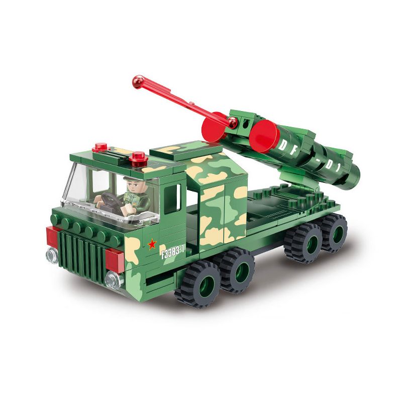 COGO 17001 non Lego TÊN LỬA ĐẤT ĐỐI KHÔNG TẦM XA HONGQI 9 bộ đồ chơi xếp lắp ráp ghép mô hình Military Army Quân Sự Bộ Đội 174 khối
