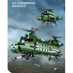 IM.MASTER 6809 non  MÁY BAY TRỰC THĂNG VẬN TẢI bộ đồ chơi xếp lắp ráp ghép mô hình  MF09 CHINOOK HELICOPTER Kỹ Thuật Công Nghệ Cao Mô Hình Phương Tiện 432 khối