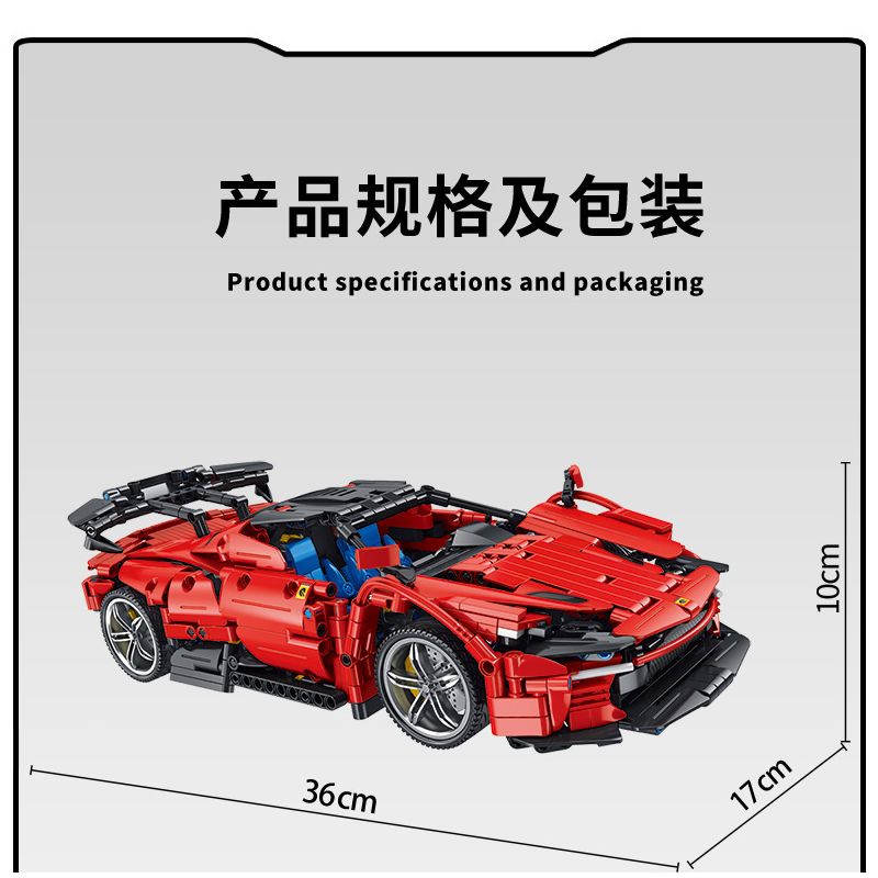 PanlosBrick 673006 Panlos Brick 673006 non  ĐUA CƠ KHÍ tỷ lệ 1:14 bộ đồ chơi xếp lắp ráp ghép mô hình  Kỹ Thuật Công Nghệ Cao Mô Hình Phương Tiện 1537 khối