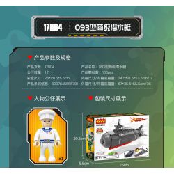 COGO 17004 non  TÀU NGẦM TYPE 093 LỚP SHANG bộ đồ chơi xếp lắp ráp ghép mô hình Military Army Quân Sự Bộ Đội 160 khối