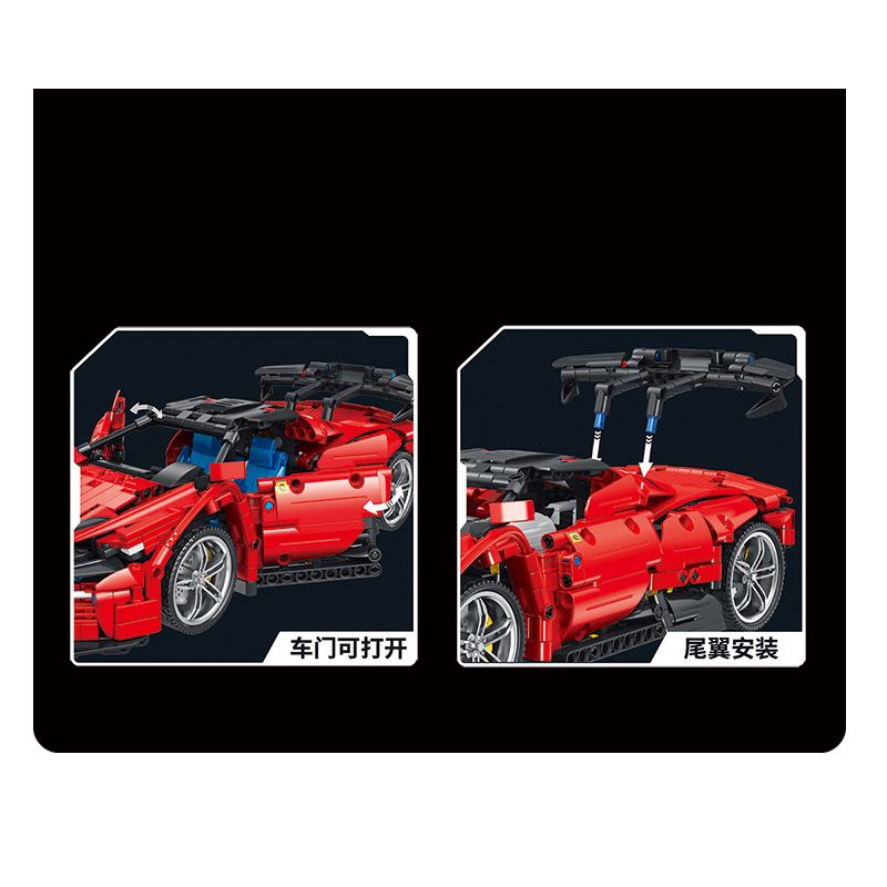 PanlosBrick 673006 Panlos Brick 673006 non  ĐUA CƠ KHÍ tỷ lệ 1:14 bộ đồ chơi xếp lắp ráp ghép mô hình  Kỹ Thuật Công Nghệ Cao Mô Hình Phương Tiện 1537 khối