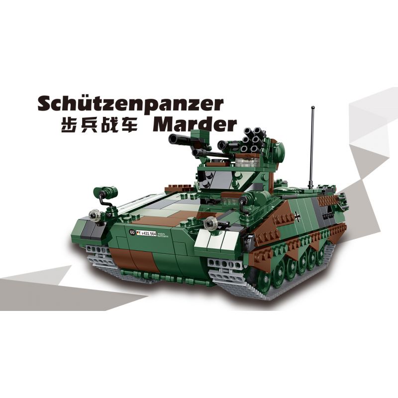 XINGBAO XB-06051 06051 XB06051 non  XE CHIẾN ĐẤU BỘ BINH CHỒN bộ đồ chơi xếp lắp ráp ghép mô hình Across The Battlefield SCHÜTZENPANZER MARDER Băng Qua Chiến Trường 1045 khối