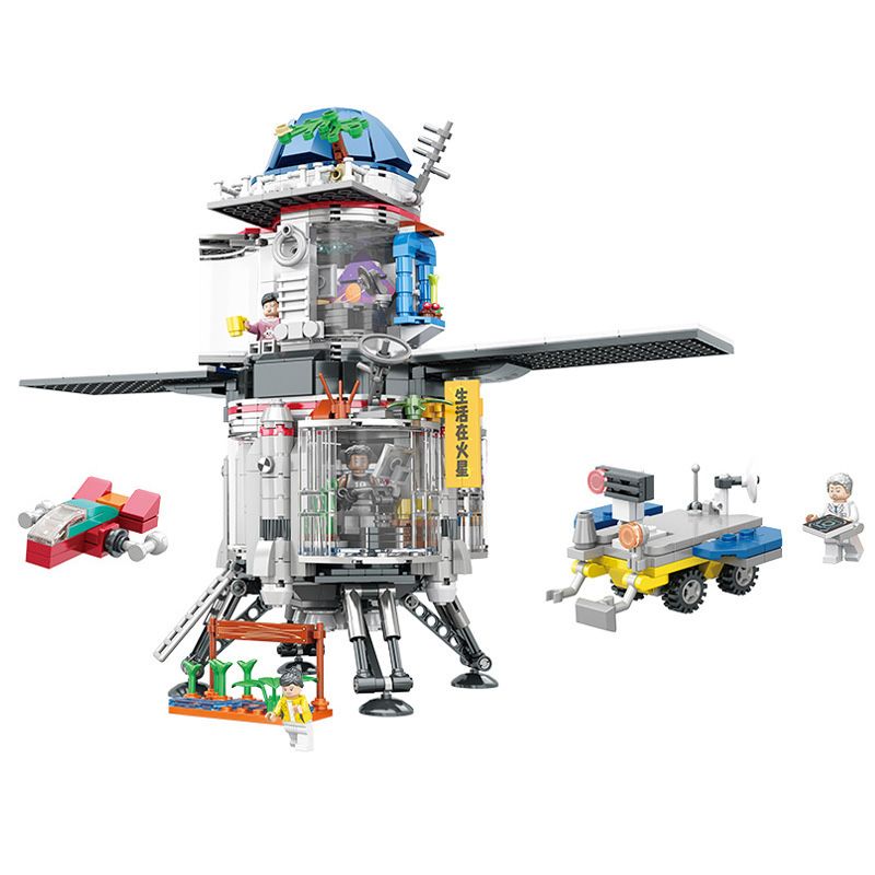 JP 66012 non Lego SỐNG TRÊN SAO HỎA bộ đồ chơi xếp lắp ráp ghép mô hình LIVING ON MARS 1283 khối