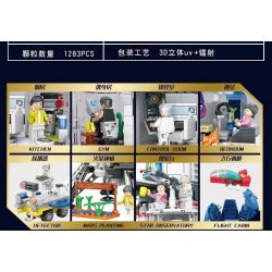 JP 66012 non  SỐNG TRÊN SAO HỎA bộ đồ chơi xếp lắp ráp ghép mô hình LIVING ON MARS 1283 khối