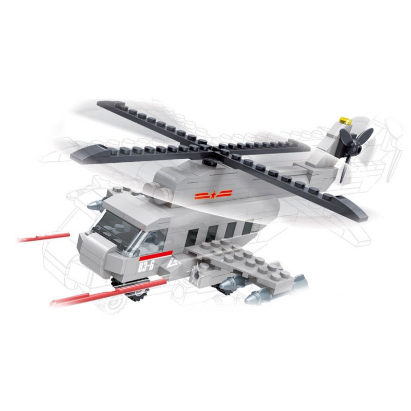 COGO 17006 non Lego TRỰC THĂNG MI-17V bộ đồ chơi xếp lắp ráp ghép mô hình Military Army Quân Sự Bộ Đội 191 khối