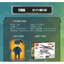 COGO 17006 non  TRỰC THĂNG MI-17V bộ đồ chơi xếp lắp ráp ghép mô hình Military Army Quân Sự Bộ Đội 191 khối