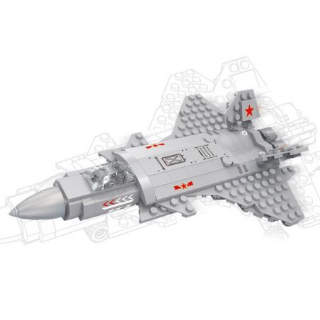 COGO 17005 non  MÁY BAY CHIẾN ĐẤU J-20 bộ đồ chơi xếp lắp ráp ghép mô hình Military Army Quân Sự Bộ Đội 184 khối