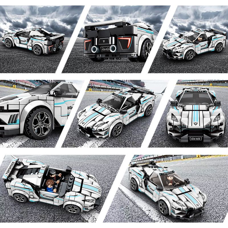 LEYI 31020 non  31020 XE BUÝT KÉO TRỞ LẠI bộ đồ chơi xếp lắp ráp ghép mô hình Racing Cuộc Đua 302 khối