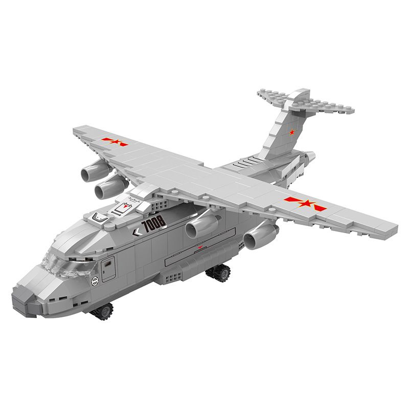 COGO 17008 non  MÁY BAY VẬN TẢI Y-20 bộ đồ chơi xếp lắp ráp ghép mô hình Military Army Quân Sự Bộ Đội 403 khối