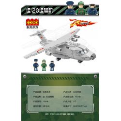 COGO 17008 non  MÁY BAY VẬN TẢI Y-20 bộ đồ chơi xếp lắp ráp ghép mô hình Military Army Quân Sự Bộ Đội 403 khối