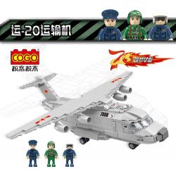 COGO 17008 non  MÁY BAY VẬN TẢI Y-20 bộ đồ chơi xếp lắp ráp ghép mô hình Military Army Quân Sự Bộ Đội 403 khối