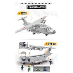COGO 17008 non  MÁY BAY VẬN TẢI Y-20 bộ đồ chơi xếp lắp ráp ghép mô hình Military Army Quân Sự Bộ Đội 403 khối