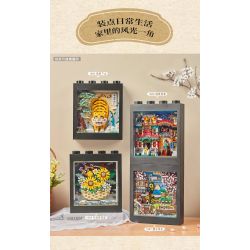 LOZ 1908 non  TIỆC ĐƯỜNG bộ đồ chơi xếp lắp ráp ghép mô hình 1222 khối