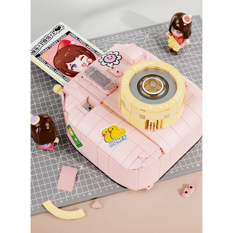 GEKKOSHA 804005 non  ÁNH SÁNG VÀ BÓNG TỐI "PHA" VỚI bộ đồ chơi xếp lắp ráp ghép mô hình CAMERA