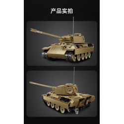 CADA DOUBLEE C61073 61073 non  XE TĂNG PANTHER CỔ ĐIỂN TRONG THẾ CHIẾN II 1:35 tỷ lệ 1:35 bộ đồ chơi xếp lắp ráp ghép mô hình Military Army PANZERKAMPFWAGEN V PANTHER Quân Sự Bộ Đội 907 khối