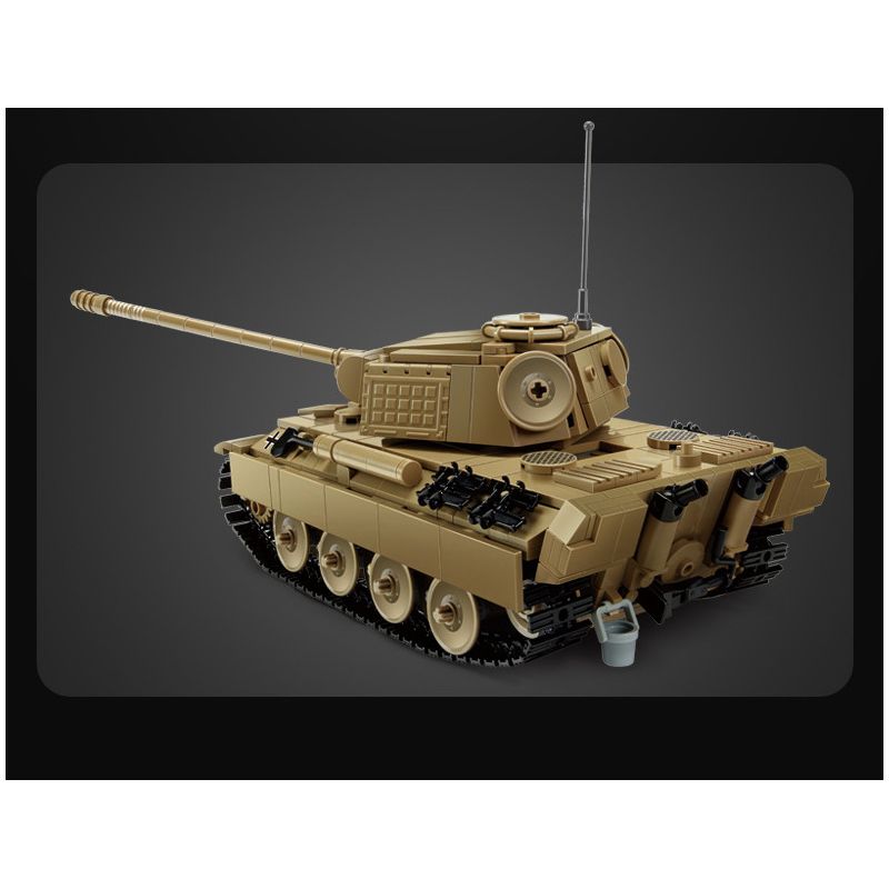 CADA DOUBLEE C61073 61073 non  XE TĂNG PANTHER CỔ ĐIỂN TRONG THẾ CHIẾN II 1:35 tỷ lệ 1:35 bộ đồ chơi xếp lắp ráp ghép mô hình Military Army PANZERKAMPFWAGEN V PANTHER Quân Sự Bộ Đội 907 khối