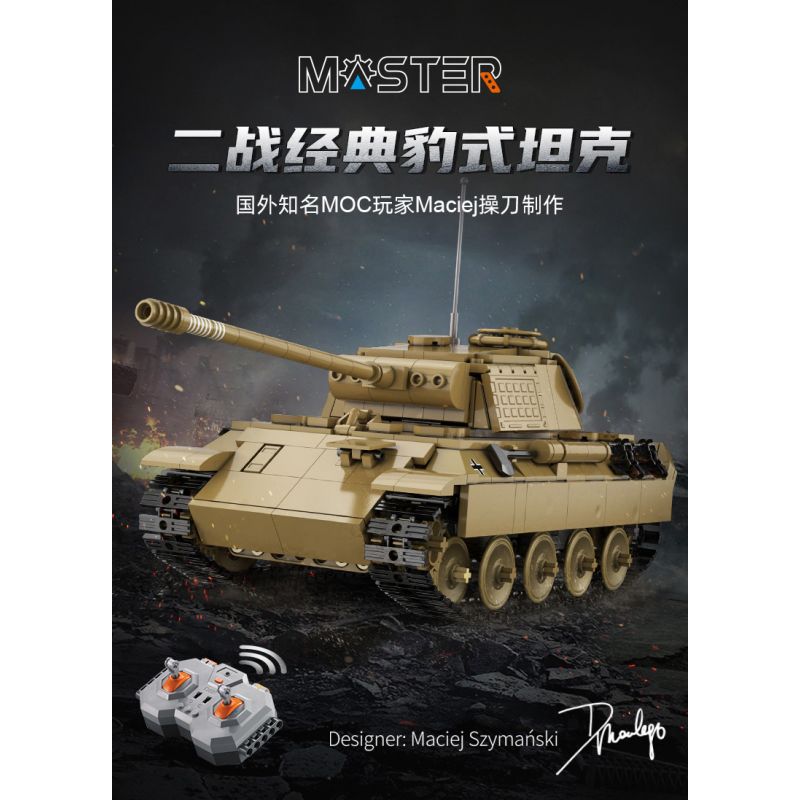 CADA DOUBLEE C61073 61073 non  XE TĂNG PANTHER CỔ ĐIỂN TRONG THẾ CHIẾN II 1:35 tỷ lệ 1:35 bộ đồ chơi xếp lắp ráp ghép mô hình Military Army PANZERKAMPFWAGEN V PANTHER Quân Sự Bộ Đội 907 khối
