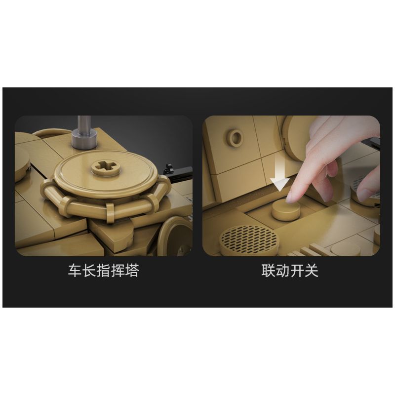 CADA DOUBLEE C61073 61073 non  XE TĂNG PANTHER CỔ ĐIỂN TRONG THẾ CHIẾN II 1:35 tỷ lệ 1:35 bộ đồ chơi xếp lắp ráp ghép mô hình Military Army PANZERKAMPFWAGEN V PANTHER Quân Sự Bộ Đội 907 khối