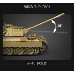 CADA DOUBLEE C61073 61073 non  XE TĂNG PANTHER CỔ ĐIỂN TRONG THẾ CHIẾN II 1:35 tỷ lệ 1:35 bộ đồ chơi xếp lắp ráp ghép mô hình Military Army PANZERKAMPFWAGEN V PANTHER Quân Sự Bộ Đội 907 khối