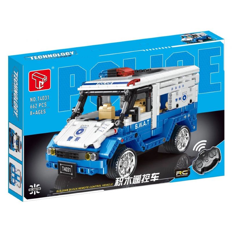 TA GAOLE T4031 4031 non Lego CẢNH SÁT RC XE bộ đồ chơi xếp lắp ráp ghép mô hình Technic Kỹ Thuật Công Nghệ Cao Mô Hình Phương Tiện 662 khối