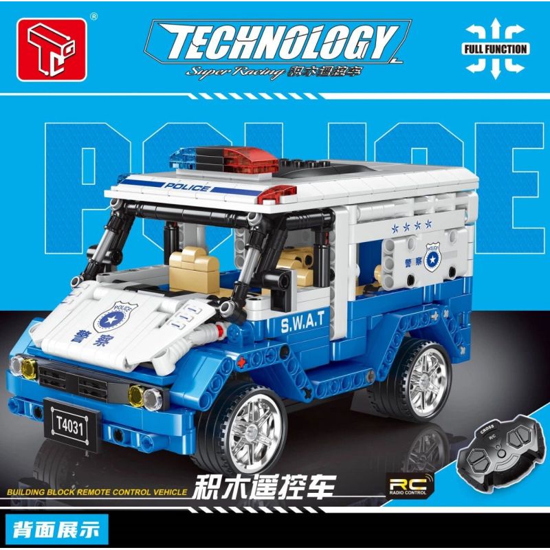 TA GAOLE T4031 4031 non  CẢNH SÁT RC XE bộ đồ chơi xếp lắp ráp ghép mô hình  Kỹ Thuật Công Nghệ Cao Mô Hình Phương Tiện 662 khối
