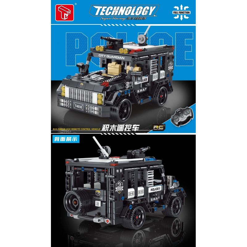 TA GAOLE T4030 4030 non  XE ĐIỀU KHIỂN TỪ XA SWAT bộ đồ chơi xếp lắp ráp ghép mô hình  Kỹ Thuật Công Nghệ Cao Mô Hình Phương Tiện 668 khối
