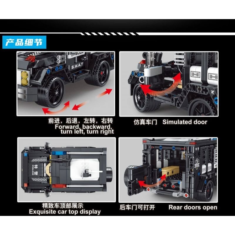 TA GAOLE T4030 4030 non  XE ĐIỀU KHIỂN TỪ XA SWAT bộ đồ chơi xếp lắp ráp ghép mô hình  Kỹ Thuật Công Nghệ Cao Mô Hình Phương Tiện 668 khối