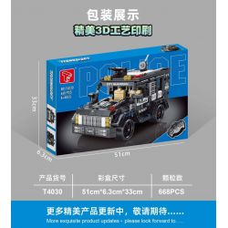 TA GAOLE T4030 4030 non  XE ĐIỀU KHIỂN TỪ XA SWAT bộ đồ chơi xếp lắp ráp ghép mô hình  Kỹ Thuật Công Nghệ Cao Mô Hình Phương Tiện 668 khối