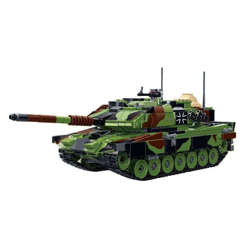 GUDI 6105 non Lego XE TĂNG CHIẾN ĐẤU CHỦ LỰC LEOPARD 2A6 CỦA ĐỨC 1:32 tỷ lệ 1:32 bộ đồ chơi xếp lắp ráp ghép mô hình Military Army MAIN BATTLE TANK Quân Sự Bộ Đội 1043 khối