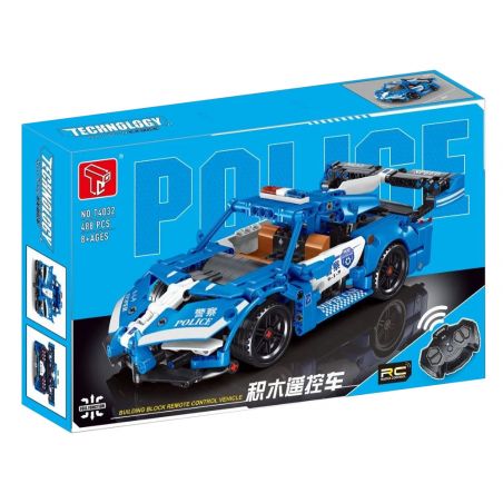 TA GAOLE T4032 4032 non  XE CẢNH SÁT ĐIỀU KHIỂN TỪ XA bộ đồ chơi xếp lắp ráp ghép mô hình  Kỹ Thuật Công Nghệ Cao Mô Hình Phương Tiện 488 khối