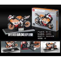 FAIR 310 non  XE MÁY HONDA. bộ đồ chơi xếp lắp ráp ghép mô hình Motorcycle Motorbike Xe Hai Bánh 280 khối