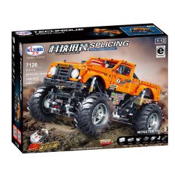 Winner 7126 non  XE TẢI QUÁI VẬT 1:12 tỷ lệ 1:12 bộ đồ chơi xếp lắp ráp ghép mô hình  MONSTER TRUCK Kỹ Thuật Công Nghệ Cao Mô Hình Phương Tiện 1492 khối
