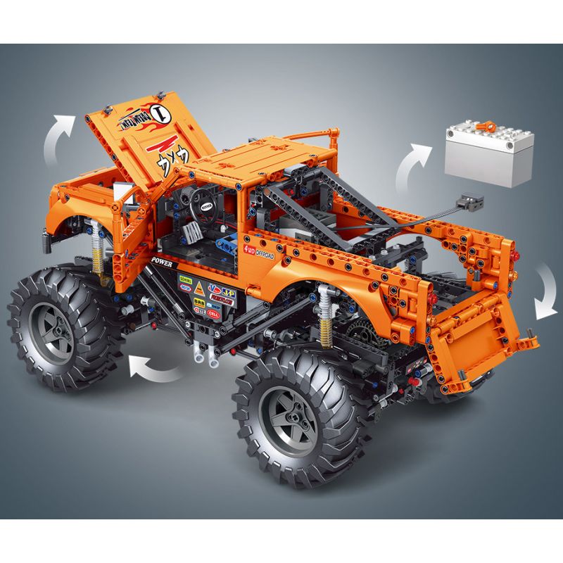 Winner 7126 non  XE TẢI QUÁI VẬT 1:12 tỷ lệ 1:12 bộ đồ chơi xếp lắp ráp ghép mô hình  MONSTER TRUCK Kỹ Thuật Công Nghệ Cao Mô Hình Phương Tiện 1492 khối