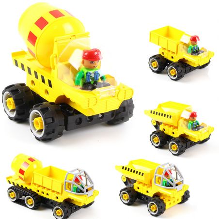 DUBIE 433 non  XE TRỘN BÊ TÔNG bộ đồ chơi xếp lắp ráp ghép mô hình  TECH MACHINE CEMENT MIXER Kỹ Thuật Công Nghệ Cao Mô Hình Phương Tiện 38 khối