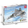 MINGDI 9002 non  F22 RAPTOR FIGHTER. bộ đồ chơi xếp lắp ráp ghép mô hình Military Army Quân Sự Bộ Đội 1802 khối
