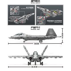 MINGDI 9002 non  F22 RAPTOR FIGHTER. bộ đồ chơi xếp lắp ráp ghép mô hình Military Army Quân Sự Bộ Đội 1802 khối