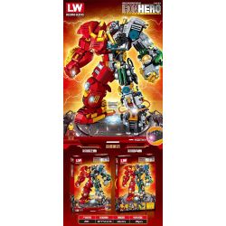 LW 2081 non  CƠ THỂ KHÍ NHÌN XUYÊN QUA THÉP bộ đồ chơi xếp lắp ráp ghép mô hình Marvel Super Heroes IRON HERO Siêu Anh Hùng Marvel 1203 khối