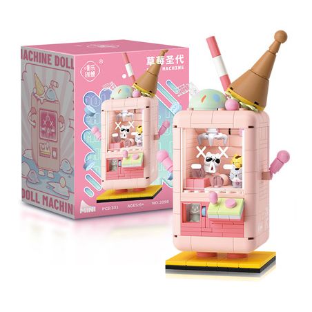 WEIGHT 2098 non  SUNDAE DÂU TÂY bộ đồ chơi xếp lắp ráp ghép mô hình 331 khối