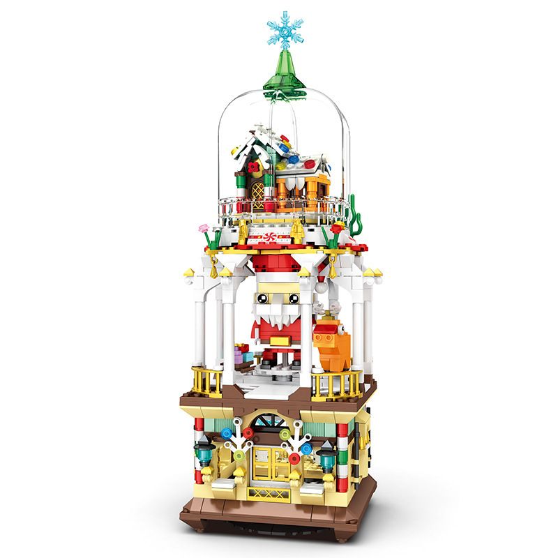 REOBRIX 66004 non Lego TƯỞNG TƯỢNG GIÁNG SINH bộ đồ chơi xếp lắp ráp ghép mô hình Seasonal CHRISTMAS DREAMS Mùa Lễ Hội 843 khối