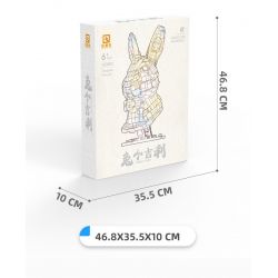 QIZHILE 103001 non  THỎ TỐT LÀNH bộ đồ chơi xếp lắp ráp ghép mô hình Creator Expert ROBBIT LUCKY Chuyên Gia Sáng Tạo