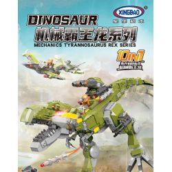 XINGBAO XB-57016 57016 XB57016 non  TYRANNOSAURUS REX CƠ HỌC (10 TRONG 1) bộ đồ chơi xếp lắp ráp ghép mô hình Creator Sáng Tạo 1159 khối
